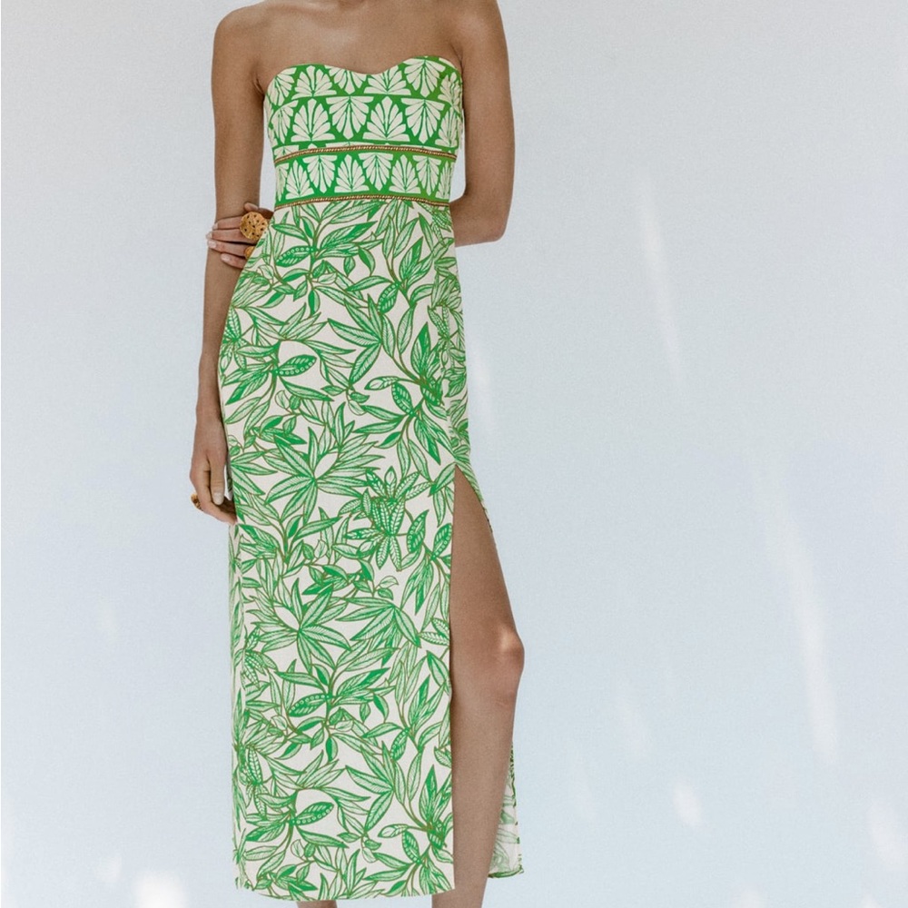 floral green dress